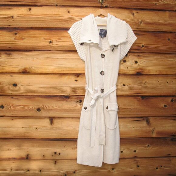 Anthropologie Cream Long Cardigan Sweater - Picture 1 of 8